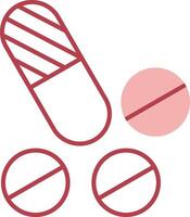 Pills Solid Two Color Icon vector