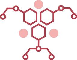 Molecule Solid Two Color Icon vector