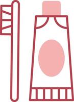 Toothpaste Solid Two Color Icon vector