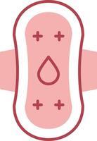 Sanitary Towel Solid Two Color Icon vector