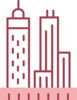 Skyscrapers Solid Two Color Icon vector