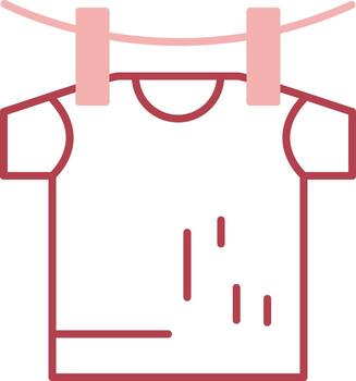 el secado sólido dos color icono vector