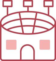 Stadium Solid Two Color Icon vector