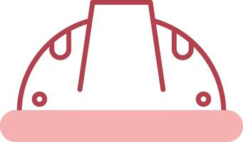 Construction Helmet Solid Two Color Icon vector