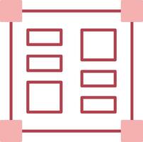 Layout Tools Solid Two Color Icon vector