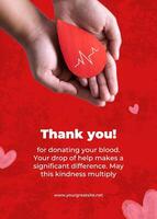 activism blood donation greeting card template