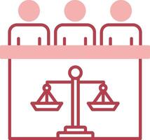 Court Jury Solid Two Color Icon vector