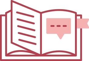 Open Book Solid Two Color Icon vector