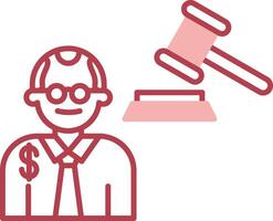 Judge Giving Order Solid Two Color Icon vector