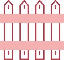 Fence Solid Two Color Icon vector