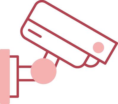 Security Camera Solid Two Color Icon vector