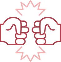 Fighting Solid Two Color Icon vector