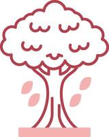 Tree Solid Two Color Icon vector