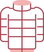 Puffer Coat Solid Two Color Icon vector