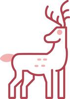 Reindeer Solid Two Color Icon vector