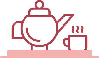 Teapot Solid Two Color Icon vector