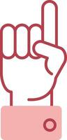 Raised Finger Solid Two Color Icon vector