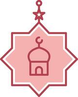 Eid Celebration Solid Two Color Icon vector