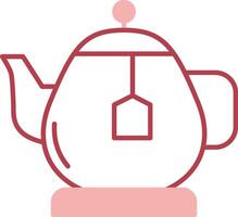 Teapot Solid Two Color Icon vector