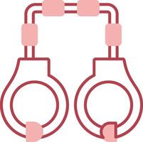 Handcuffs Solid Two Color Icon vector