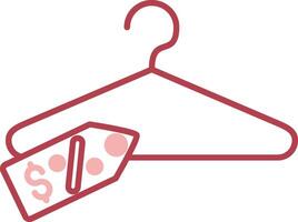 Clothes Hanger Solid Two Color Icon vector