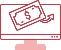 Cash Payment Solid Two Color Icon vector