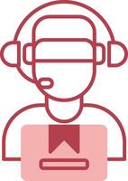 Delivery Courier Solid Two Color Icon vector