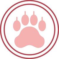 Pawprint Solid Two Color Icon vector