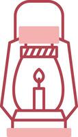 Gas Lamp Solid Two Color Icon vector