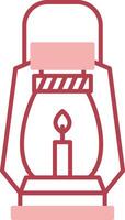 Gas Lamp Solid Two Color Icon vector