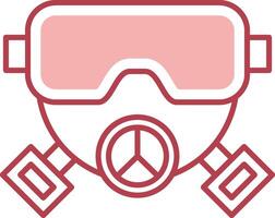 Gas Mask Solid Two Color Icon vector