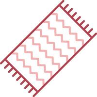 Beach Towel Solid Two Color Icon vector