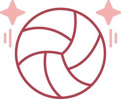 Volleyball Solid Two Color Icon vector