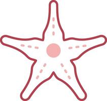 StarFish Solid Two Color Icon vector