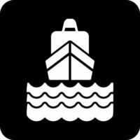 icono de vector de barco