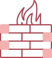 Firewall Solid Two Color Icon vector