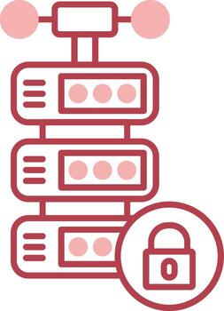 Server Solid Two Color Icon vector