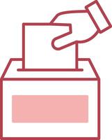 Voting Solid Two Color Icon vector