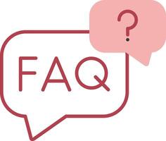 Faq Solid Two Color Icon vector