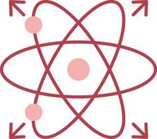 Atom Solid Two Color Icon vector