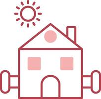 Farmhouse Solid Two Color Icon vector