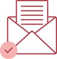 Open Email Solid Two Color Icon vector