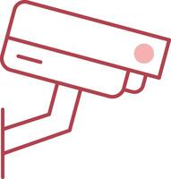 Security Camera Solid Two Color Icon vector