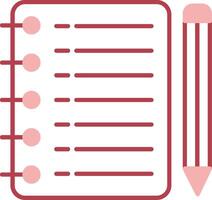 Notepad Solid Two Color Icon vector