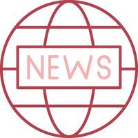 News Report Solid Two Color Icon vector