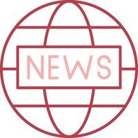 News Report Solid Two Color Icon vector