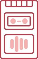 Recorder Solid Two Color Icon vector