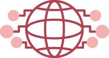 World Solid Two Color Icon vector