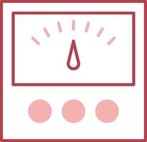 Voltage Indicator Solid Two Color Icon vector