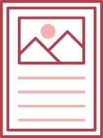 Poster Design Solid Two Color Icon vector